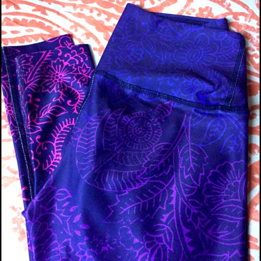 Inner Fire Ombré Floral Print Leggings
